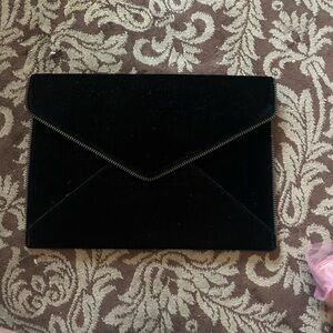 Elegant Black Velvet Clutch